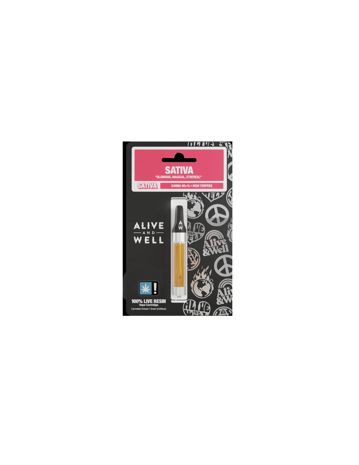 Alive And Well Craft Resin THCa 510 Cartridge / Sour Diesel Sativa